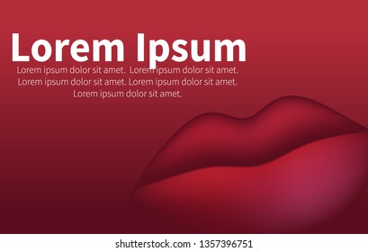 Hot lips. Vector gradient kiss and lips pattern. Vector gradient mouth. Kiss lipstick pink on color background. Sexy big lips. stock footage