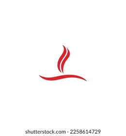hot liquid simple curves logo vector 