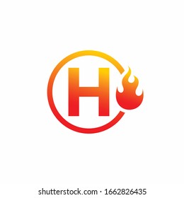 Logotipo en caliente que forma la letra H