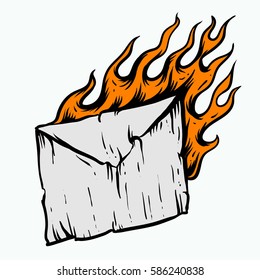 hot mail drawing envelope drawing sketch 