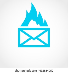 hot mail Icon Isolated on White Background