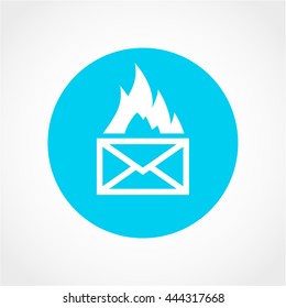 hot mail Icon Isolated on White Background
