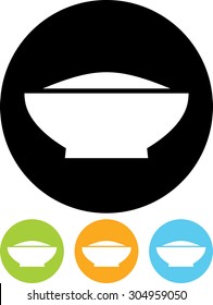 Hot meal cup dish vector icon isolated