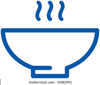 Hot meal cup steamy bowl food court logo