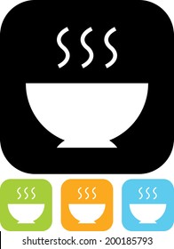 Hot Meal Food Bowl Vector Icon