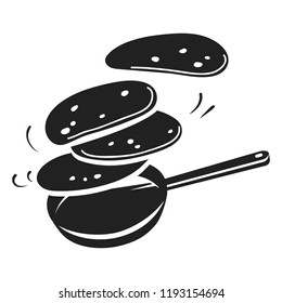 Hot meal griddle icon. Simple illustration of hot meal griddle vector icon for web design isolated on white background