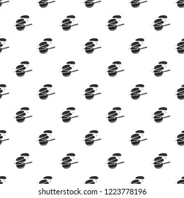 Hot meal griddle pattern seamless repeat background for any web design