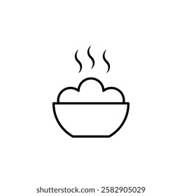 Hot meal icon Flat fill set collection