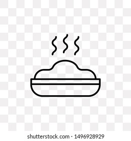 Hot meal icon isolated on transparent background. Homemade food symbol modern, simple, vector, icon for website design, mobile app, ui. Vector Illustration