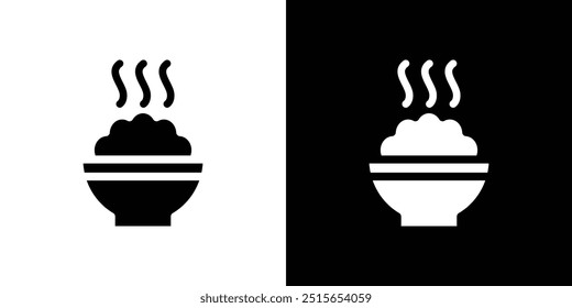 Icono de comida caliente logotipo conjunto Vector