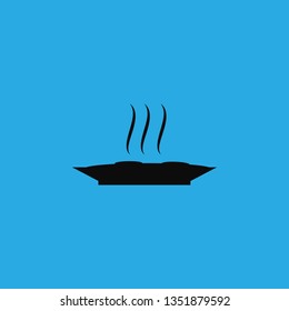 hot meal icon vector