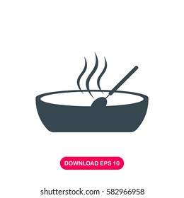 Hot meal icon vector