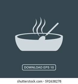 Hot meal icon vector