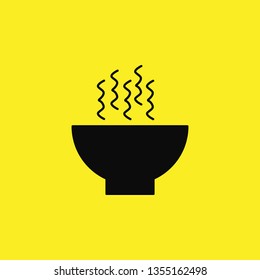 hot meal soup icon vector