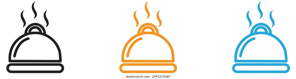 Hot meal vector logo set collection for web app ui