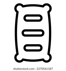 Hot meat icon outline vector. American food. Food face