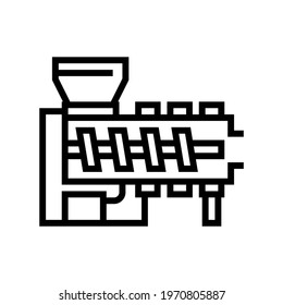 hot melt extrusion pharmaceutical production line icon vector. hot melt extrusion pharmaceutical production sign. isolated contour symbol black illustration