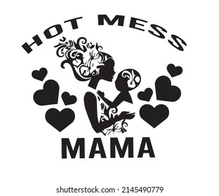  Camiseta del Día de la Madre Diseño de la tipografía