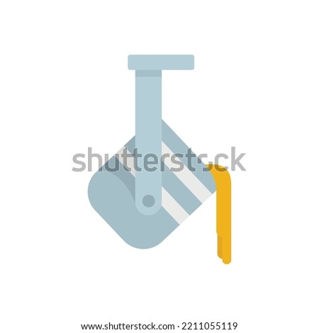 Hot metallurgy pot icon. Flat illustration of Hot metallurgy pot vector icon isolated on white background