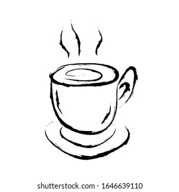 Hot Milk Cup Doodle of vector