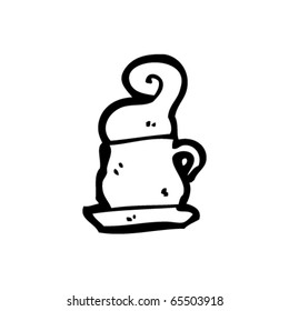 hot mug of coffee cartoon