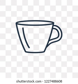 Hot mug vector outline icon isolated on transparent background, high quality linear Hot mug transparency concept can be used web and mobile