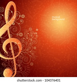 Hot musical vector background