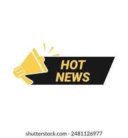 hot news announce logo design concept idea