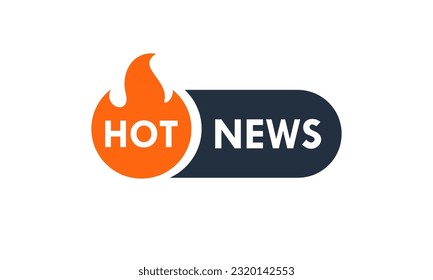 Hot news design logo template illustration