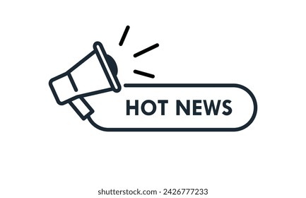 Hot news design logo template illustration