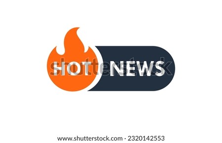 Hot news design logo template illustration