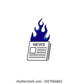 hot news icon vector illustration