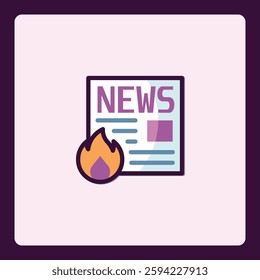 Hot News Item: Urgent Information and Breaking Reports Editorial Illustration