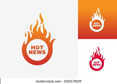 Hot News Logo Template Design Vector, Emblem, Design Concept, Creative Symbol, Icon