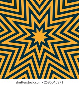 Hot Nine Pointed Star Abstract Background Vector Illustration