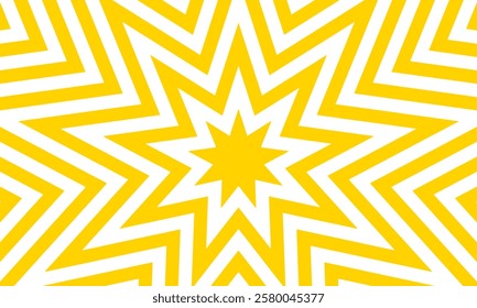 Hot Nine Pointed Star Abstract Background Vector Illustration