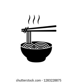 hot noodle icon vector template