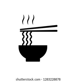 hot noodle icon vector template