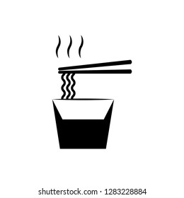 hot noodle icon vector template
