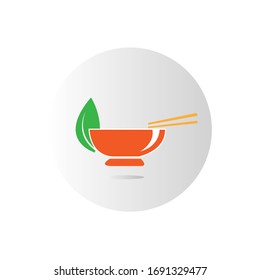Hot noodle logo vector icon design