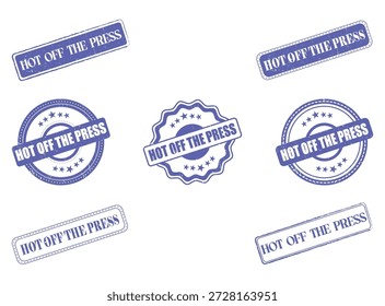 HOT OFF THE PRESS Rubber Stamp Seal in a distressed style, perfect for highlighting fresh news or product launches.