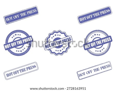 HOT OFF THE PRESS Rubber Stamp Seal in a distressed style, perfect for highlighting fresh news or product launches.
