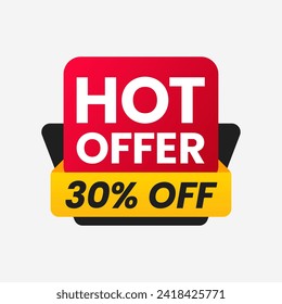 hot offer up to 30% off sale banner design