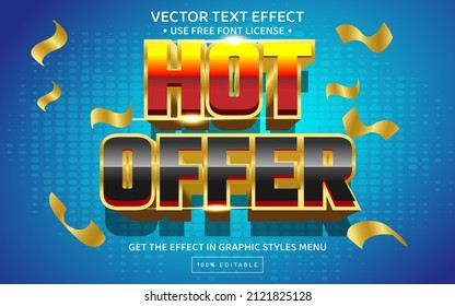 Hot offer 3D editable text effect template