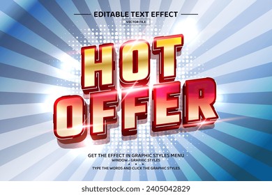 Hot offer 3D editable text effect template