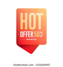 Oferta caliente Etiqueta de compra con un 50% de descuento