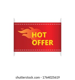 HOT BIETET Banner-Design, Vektorgrafik
