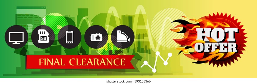 Hot Offer Banner - Illustration