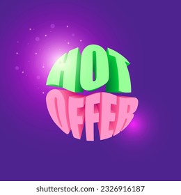 Hot offer. Banner template design