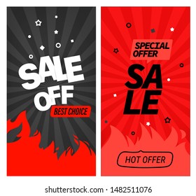 Banderas de oferta en caliente de vector clipart